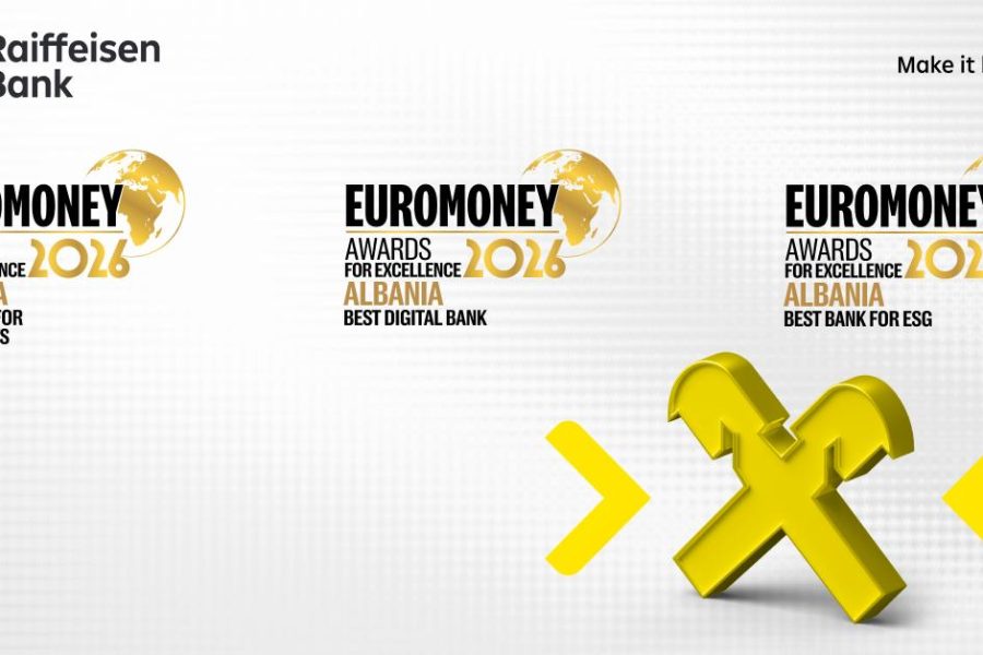 Raiffeisen Bank Shqipëri vlerësohet me tre çmime nga Euromoney Awards for Excellence 2026