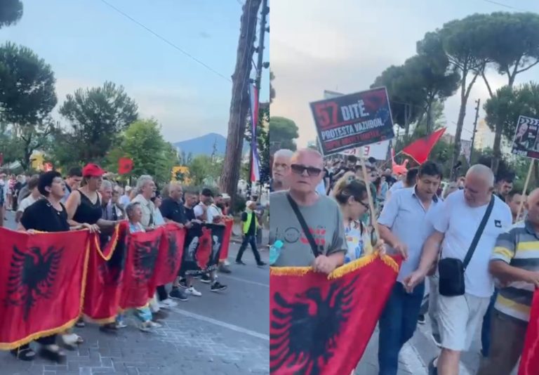 Dita e 57-të e protestës, qytetarët mblidhen para Kryeministrisë: Shqipëria kërkon revolucion (VIDEO)