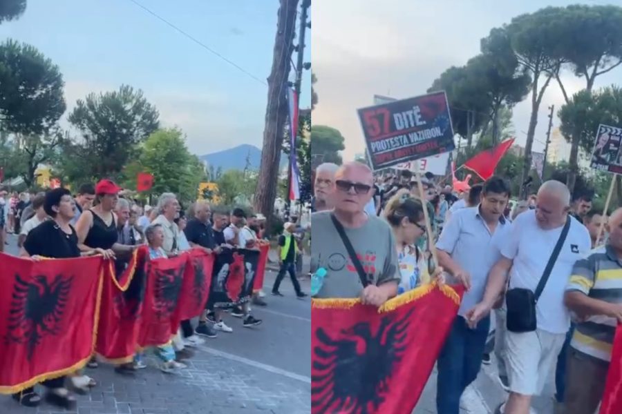Dita e 57-të e protestës, qytetarët mblidhen para Kryeministrisë: Shqipëria kërkon revolucion (VIDEO)