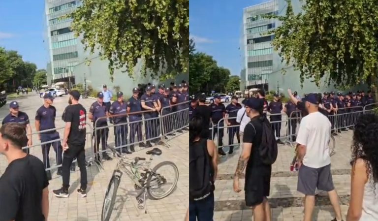 Protesta jashtë Kuvendit, policia merr masa dhe blindon Parlamentin (VIDEO)