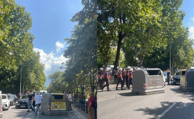 Përplasjet jashtë Parlamentit, shoqërohet protestuesi i parë