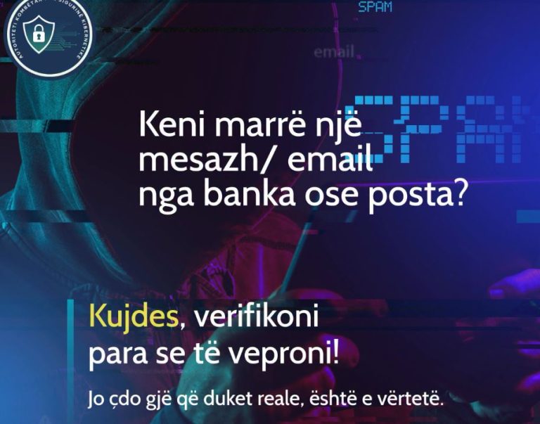 Institucionet paralajmërojnë qytetarët: Kujdes nga SMS dhe email-et mashtruese që imitojnë bankat dhe Postën Shqiptare